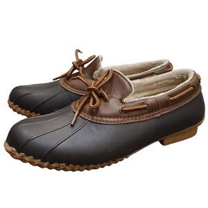 JBU by Jambu Womens Gwen Duck Rubber Faux Fur Lining Boat Shoe Size 10M